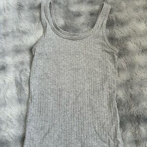 Aerie Light Gray Ribbed Tank Top